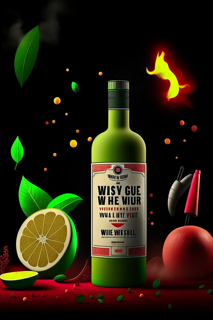 brand campaign for a new drink with orange and chili flavour with WW2 style high resolution