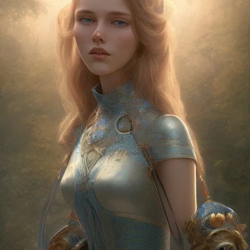  princess , cute, beautiful, long hair, wavy hair, blues eyes, head and shoulders portrait, cinematic, 8k, resolution concept art portrait by Greg Rutkowski, Artgerm, WLOP, Alphonse Mucha dynamic lighting hyperdetailed intricately detailed