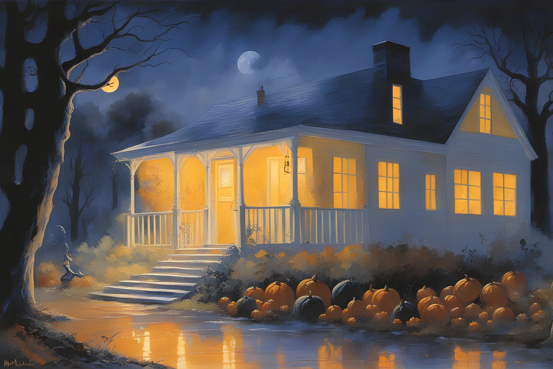 MICHAEL MYERS ON HALLOWEEN NIGHT, by robert mccall