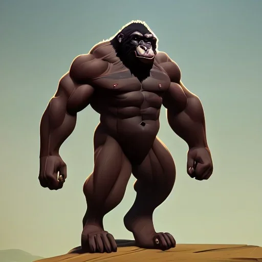 ancient bodybuilding gorilla