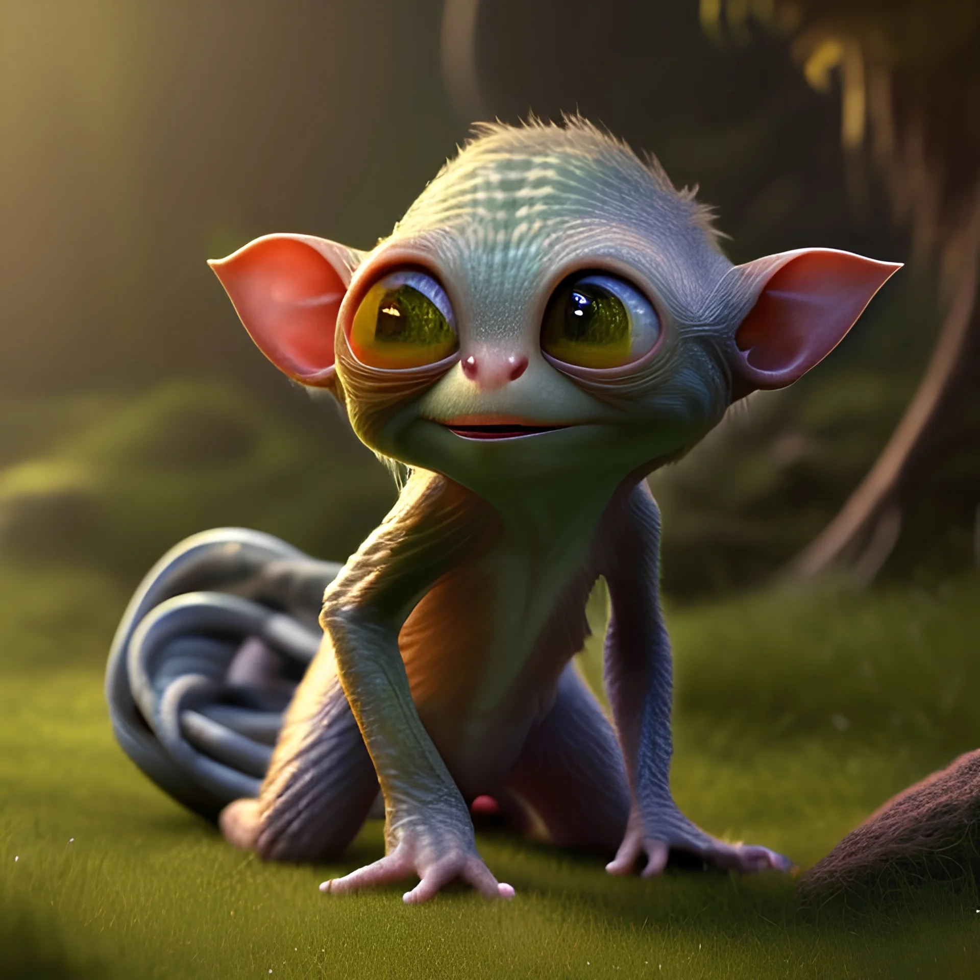 pixar art style of cute gollum in native environment, monotone color, full body, by mobeius, au naturel, hyper detailed, digital art, trending in artstation, cinematic lighting, studio quality, smooth render, unreal engine 5 rendered, octane rendered, art style by klimt and nixeu and ian sprigger and wlop and krenz cushart