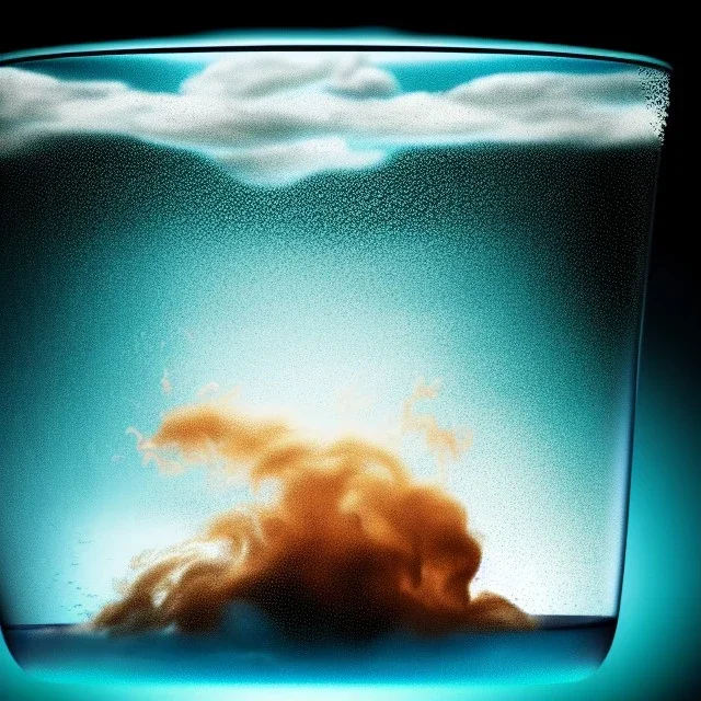 an ocean thunderstorm inside a drinking glass on a table, 8k resolution, high-quality, fine-detail, intricate, digital art, drinking glass, detailed matte, volumetric lighting, baroque, illustration, octane render, brian froud, howard lyon, selina french, George Grie, Ben Goossens, Igor Morski