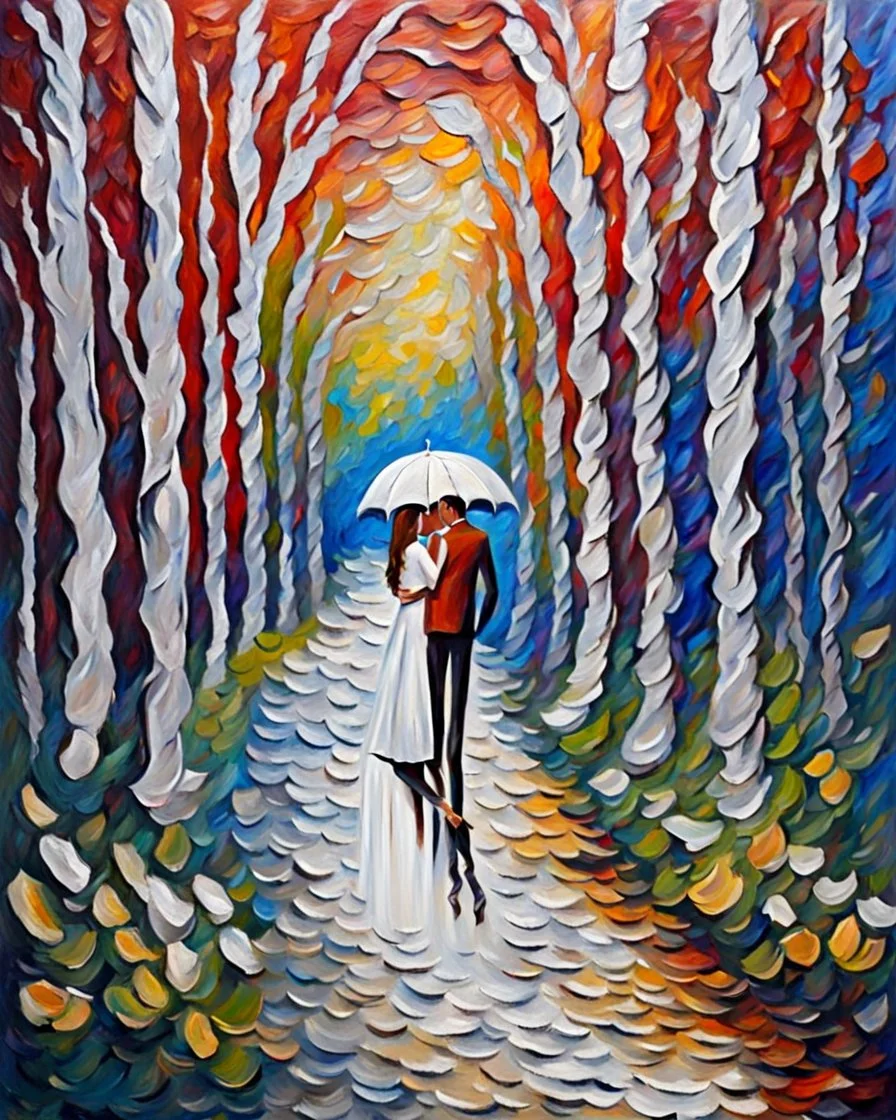 romantic-impressionism expressionist style oil painting,-impressionist impasto acrylic painting, thick layers of silver textured paint,ultra reality,bright colors,8k,thick white paint,silver and white,