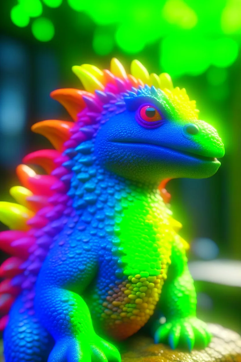 rainbow creature ,3d 4k octane render, smooth, sharp focus, highly detailed, unreal engine 5,