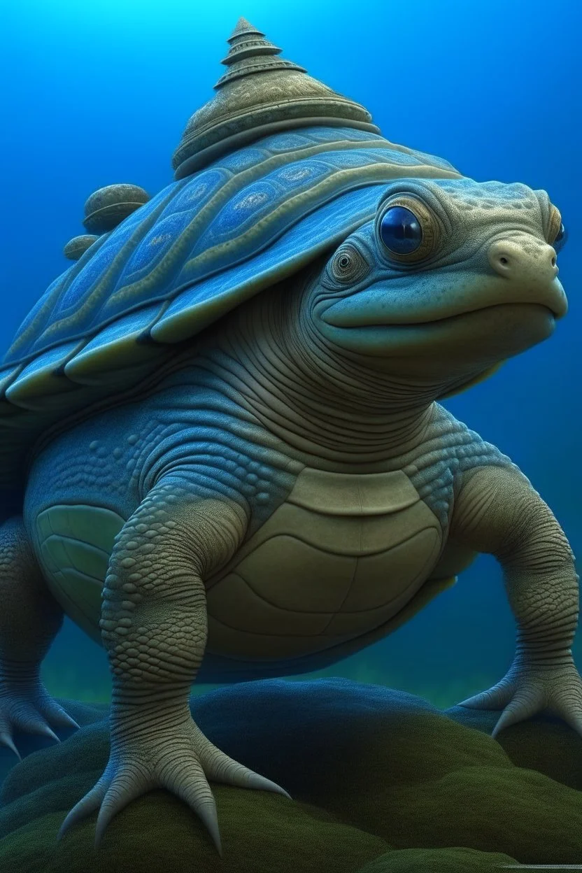 Matamata Turtle shark animal , 3d 4k octane render, lifelike, photorealistic, artstation, illustration, smooth, sharp focus, ornate, intricate, complex, highly detailed, digital painting, smooth, art by tom bagshaw, akihiko yosh