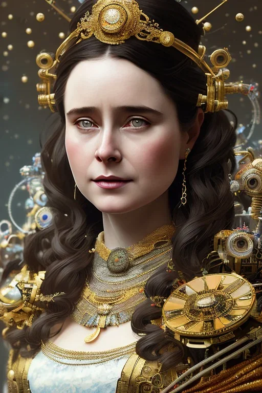 A portrait of a happy emily watson, lego, steampunk, full body portrait, keep head in frame, slight smile, black Japanese motif, concept art, highly detailed, digital painting, concept art, sharp focus, illustration, art by Yoji Shinkawa, WLOP and greg rutkowski and alphonse mucha and artgerm and yanjun Chen and Junji ito and Makoto Shinkai, HDR, octane render