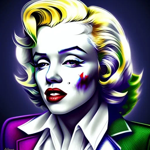 Marilyn Monroe Joker cabelo verde