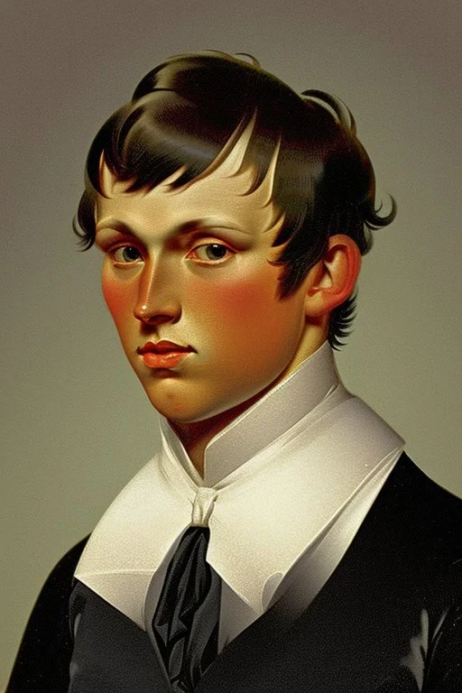 Extremely rich dutch young man portrait 1840s