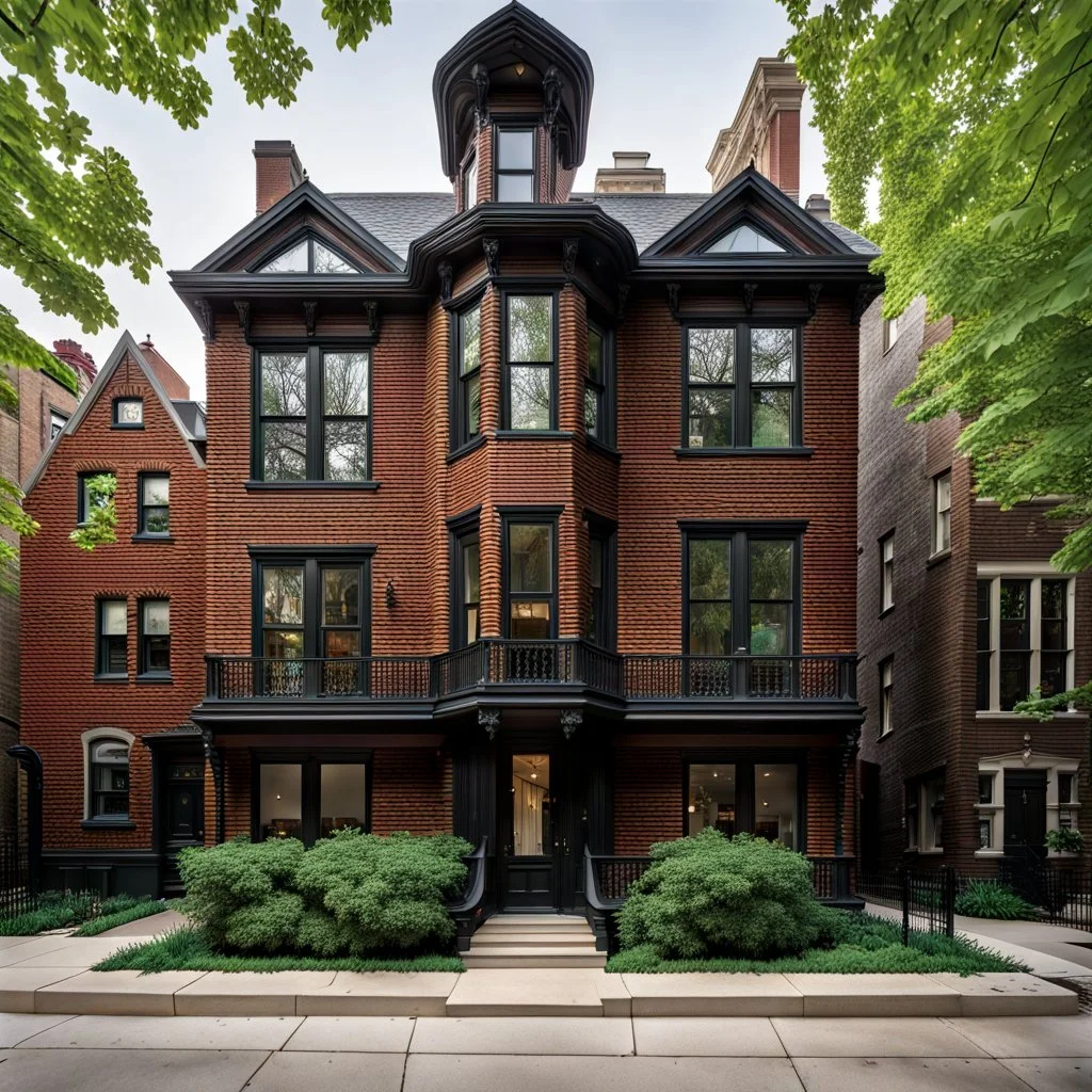 At 2146 W. Caton Street in Wicker Park stands the Frederick Gehrke House, built in 1889 and designed by architects Faber & Pagels. This handsome late-Victorian residence was part of a row of five substantial single-family homes constructed on what was then a newly carved, 600-foot street called Columbia. At the time, this triangular pocket near Damen, North, and Milwaukee was one of the last undeveloped stretches of prairie in the neighborhood — soon to become one of Chicago’ black and white pen