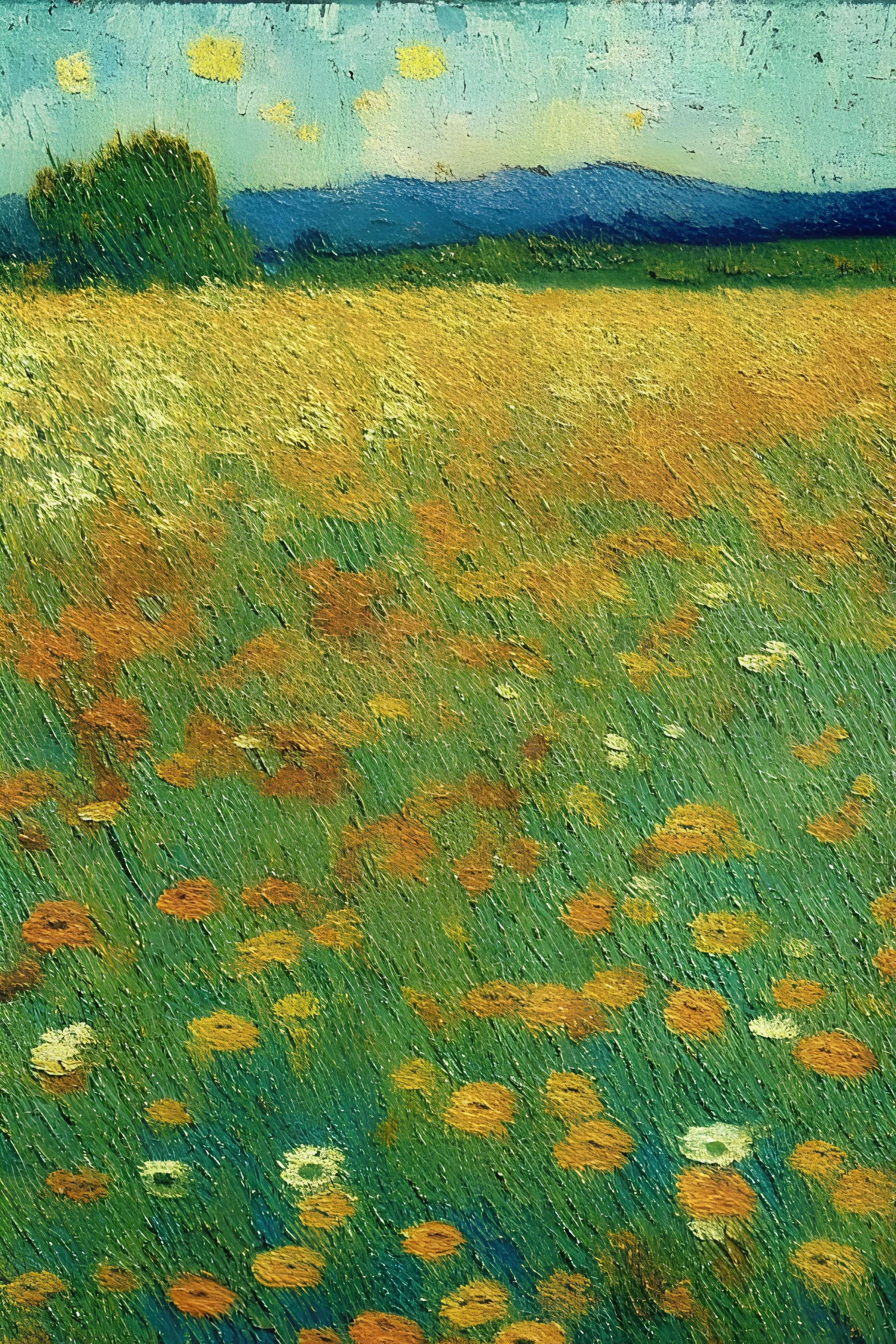 Field of flowers by Van Gogh