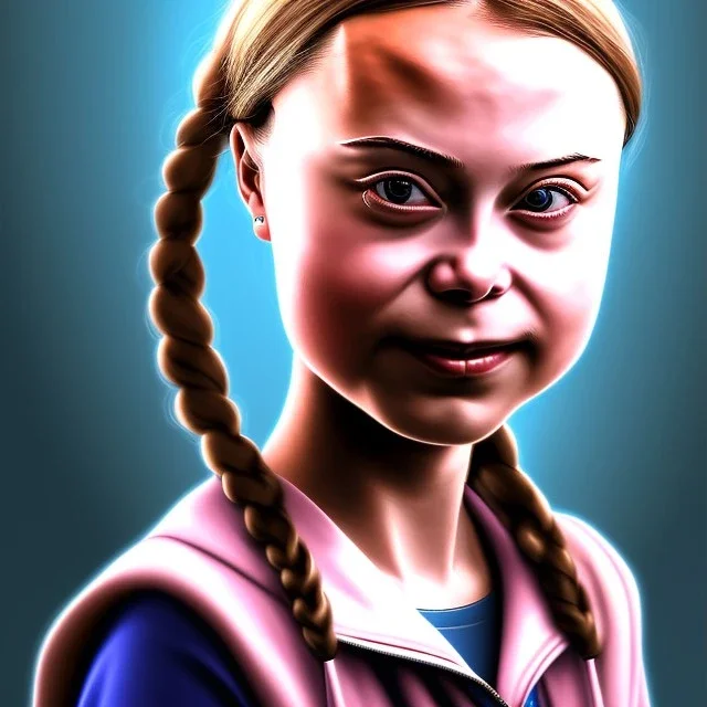  Greta Thunberg پرتره ای از فاطمه الزهرا،خندان خوشحال