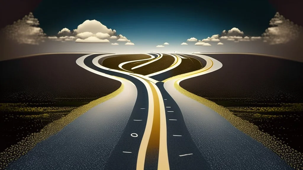 An image representing the journey of self-development and personal growth, depicting a long road stretching forward, symbolizing the sustainable path towards achieving personal goals and enhancing individual capabilities. The image conveys self-improvement and the pursuit of continuous enhancement through the fundamental steps presented in the article.
