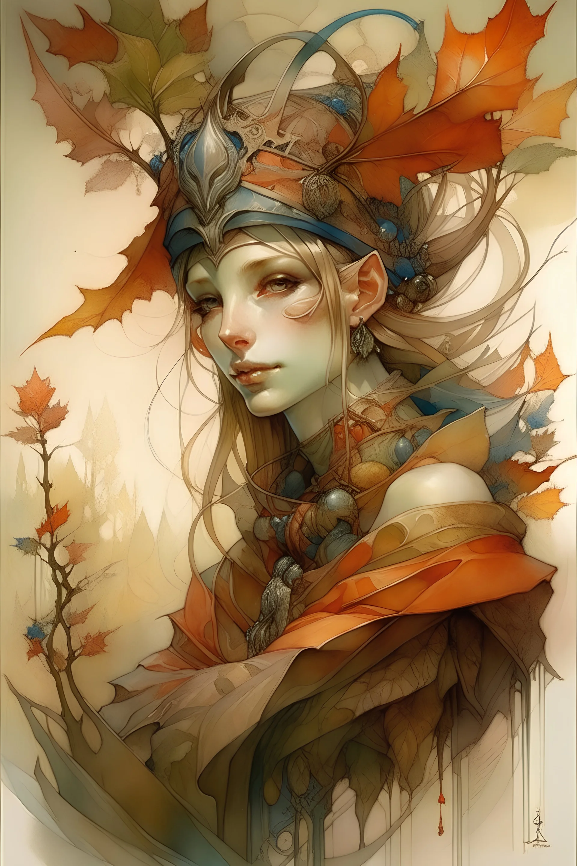 #colors #elf #fantasy #girl #harlquin Harlequin fantasy, by Jean-Baptiste Monge, watercolor ink, intricate details, fantasy, beautiful, award winning, fantastic view, crisp quality, Peter Gric, Ivan Shishkin, light reflections, deep colors, volumetric lighting, polished, masterful surrealism, cel-shaded, high definition