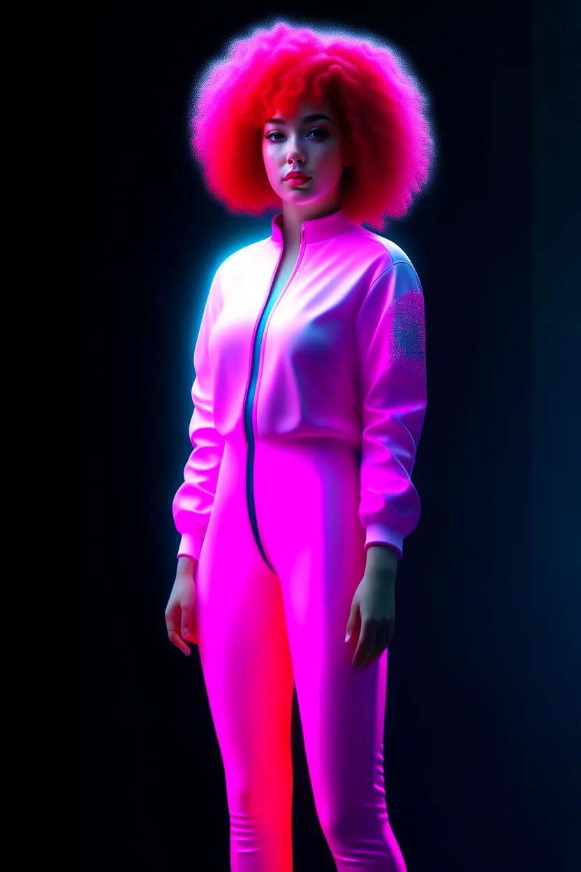 full body ,loss suit, without suit,April, Summer Fashion, smooth soft skin, curly hair, detailed eyes, detailed face, looking into camera, intricate, summer outfit, pink, back lighting, realistic concept art, digital painting, rich 3d render, hyper-realistic painting, cinema 4D render, art by WLOP, by Agnes Cecile, Michael Whelan