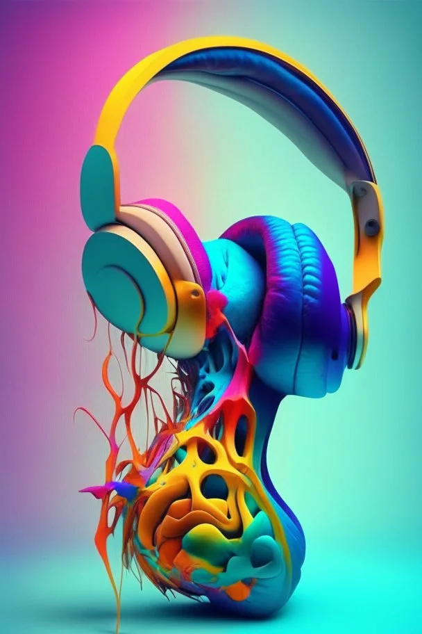 /imagine prompt: headphones, anatomy, colorful,