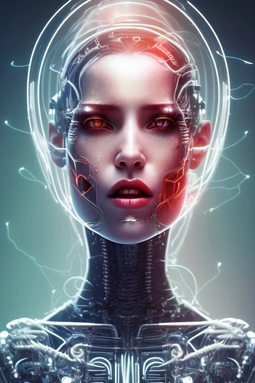 cyberpunk, head, scream women, portrai, open mouth, face cry, perfect skin, tron, cyborg, robot, cyborg, seven , perfekt, real, dream, hr giger