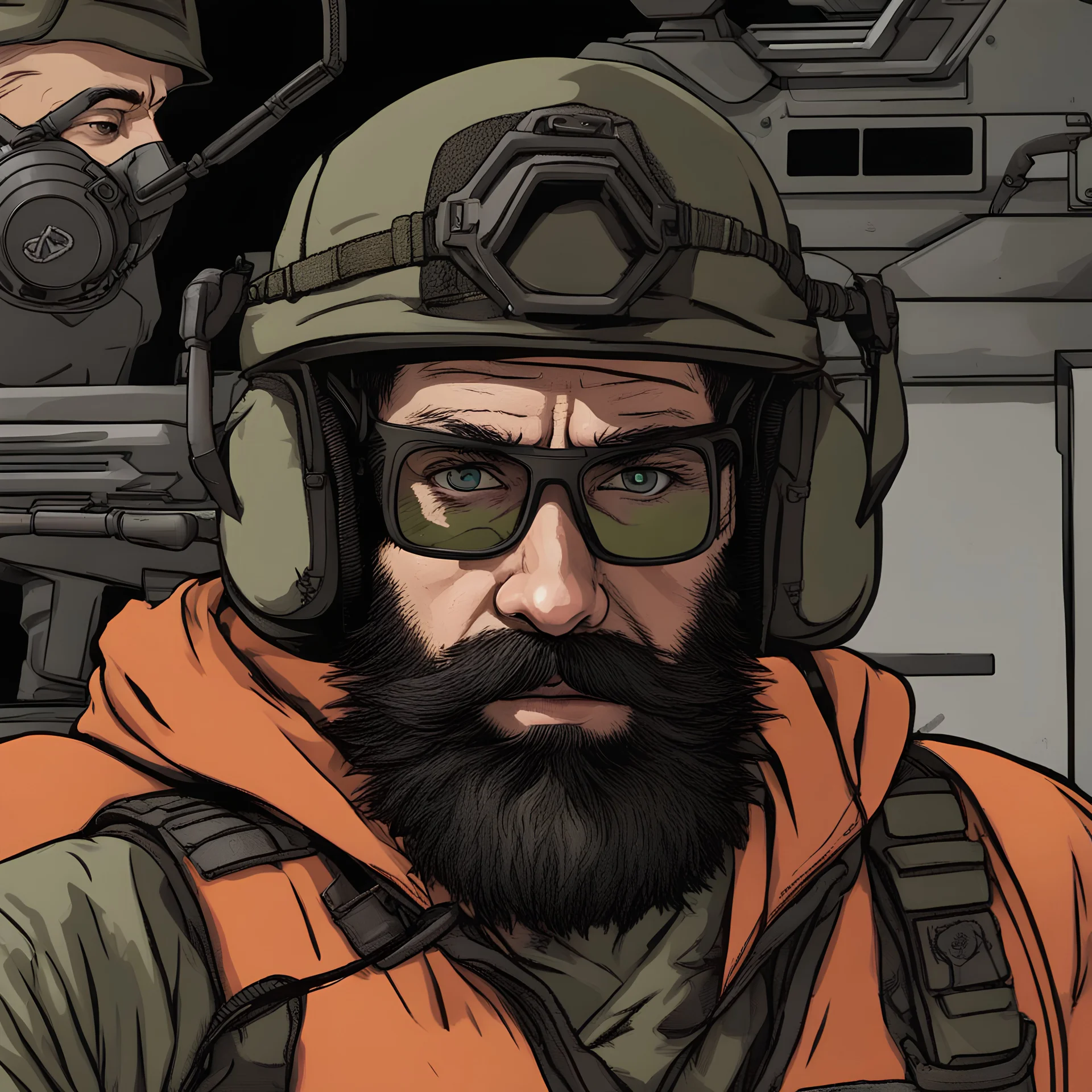 call of duty operator short beard papaya