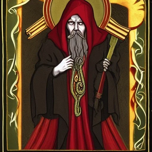 Cthulhu as a Russian Orthodox with vampire fangs