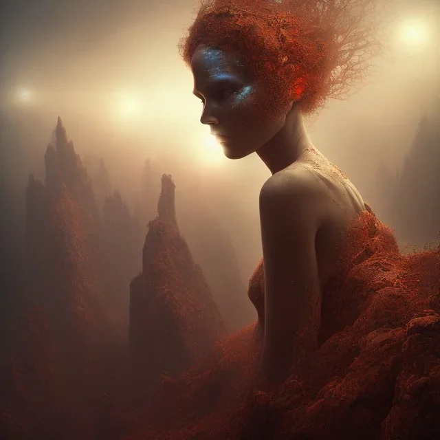 superhero, woman, photographer. oil on canvas, volumetric lighting, beksinski