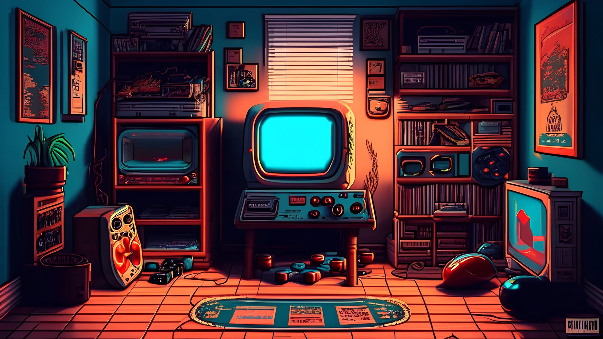 Retro gaming room