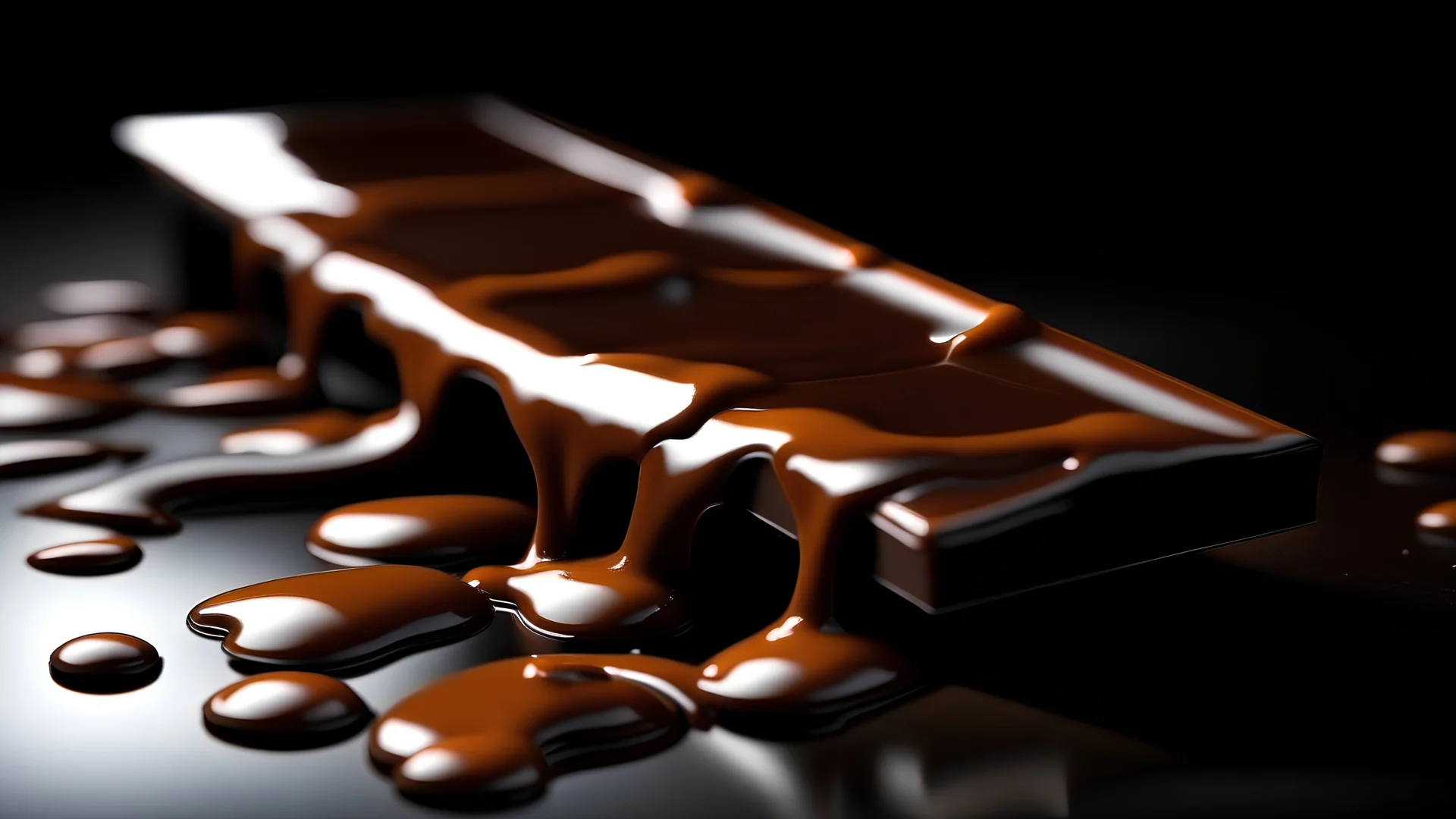 Melting chocolate bar