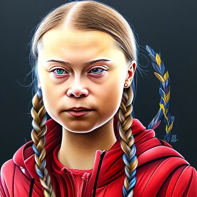 portrait of Greta Thunberg NATO