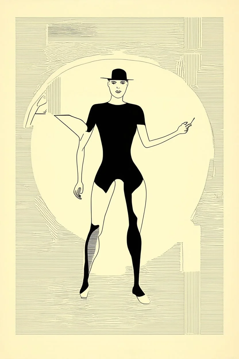 Self-sabotage; a mashup of the styles of Gerd Arntz and Tomma Abts