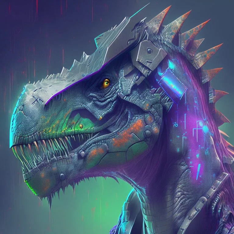 profile picture of a cyber-dinosaur