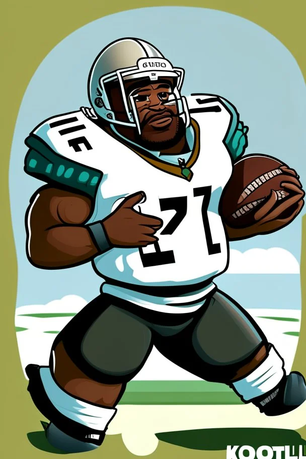 Kholit River Former football player cartoon 2d