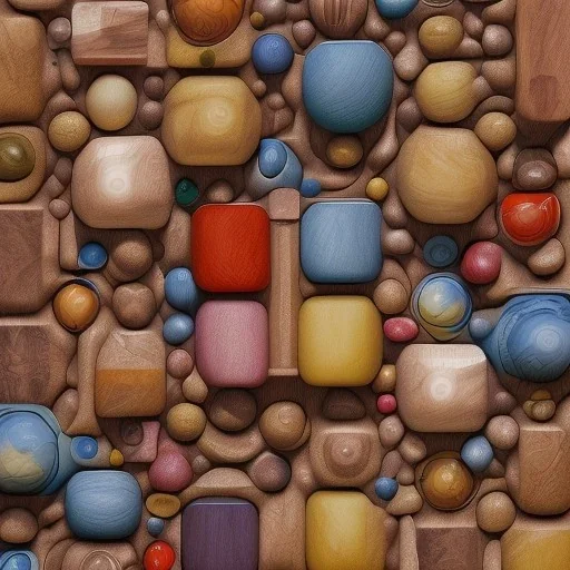 Wood, pastel colors, crepusculare, monde, stone cold, spirale, olive,kind spiner, brown, yelow, white, red, cubes, cups, abstract art,creme,