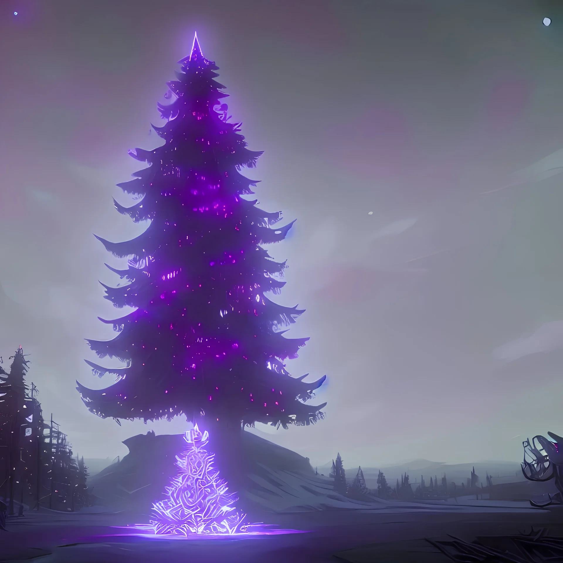 A warlock Christmas tree