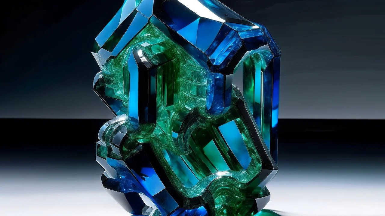 hypercubic sapphire emerald giant ear with teeth geometrically impossible