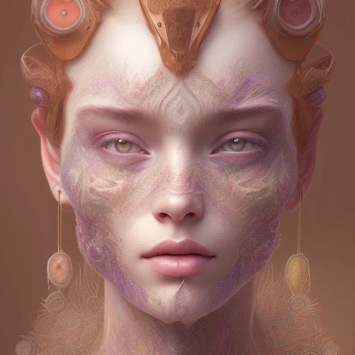 portrait made of prickly pear and fruit, fantasy, intricate, elegant, highly detailed, lifelike, photorealistic, digital painting, artstation, illustration, smooth, sharp focus, art by scott davidson, albert aublet, krenz cushart, artem demura, mucha