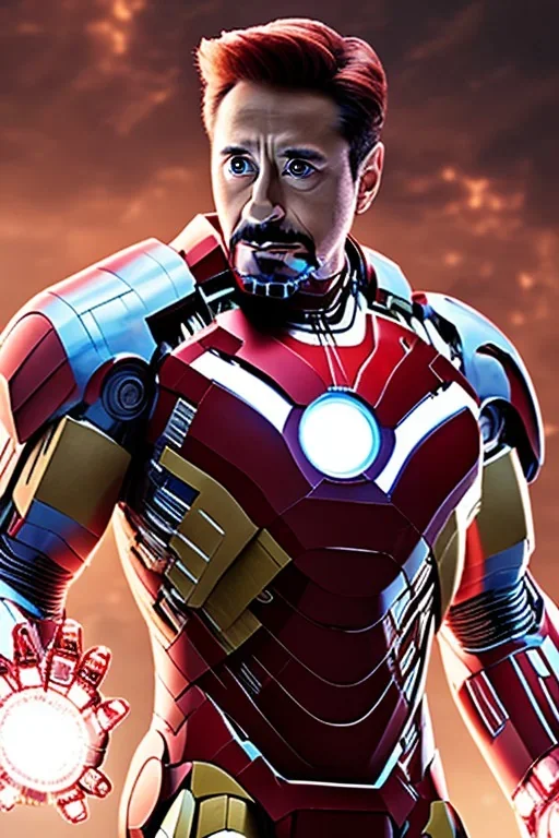 full Portrait of a iron-man, as a samurai, in high detail, ambiant lighting,