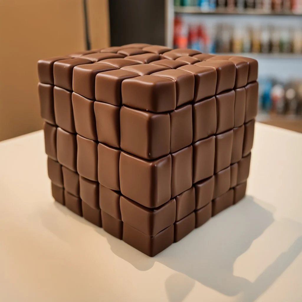 Rubic's cube made out of chocolate