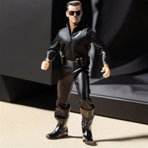 G.i. Joe fonzarelli toy doll greaser face (plastic hair) sunglasses with black boots full body in package thumbs up 2022