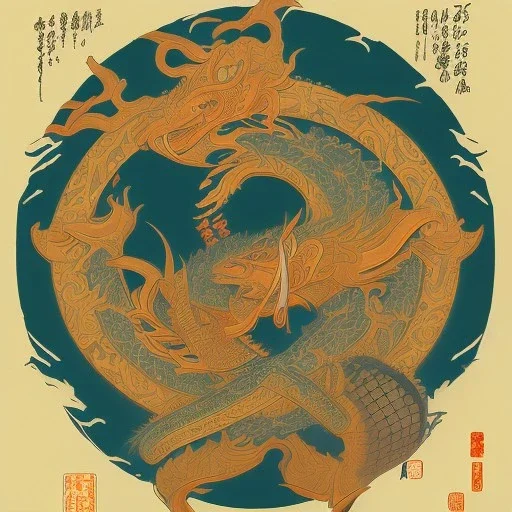  brand logo, Ukiyo-e japanese art