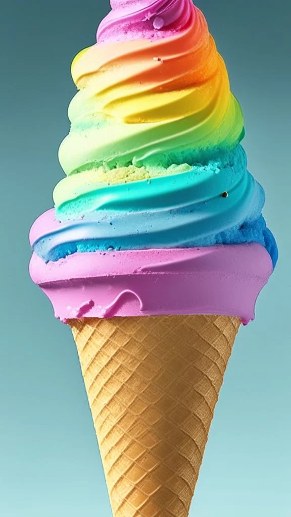 Rainbow Ice cream cone