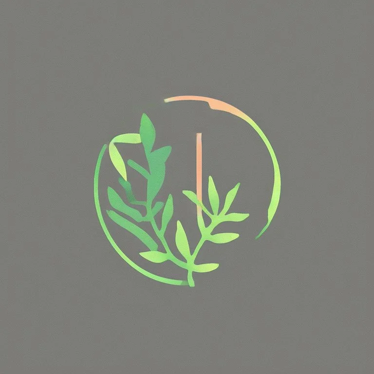 mystical simple one color Logo: botanical style