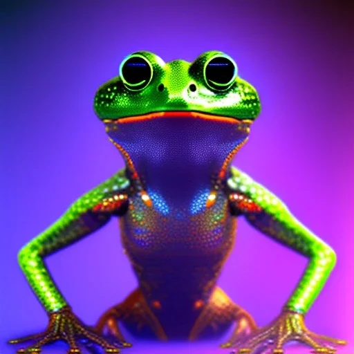 cyberpunk cosmic frog