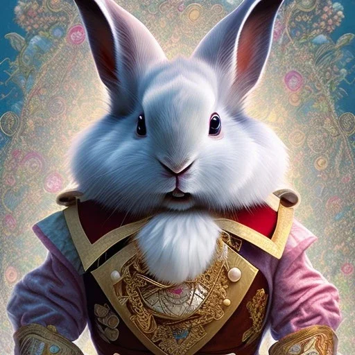 White Rabbit leading figure"Alice in the wonderland",dressing Disney style,hairstyle Disney style, detailed eyes, elegant,sarcastic smile, by artgerm,Chie Yoshii,Brian Kesinger,Gediminas Pranckevičius,Kilian Eng,reg Rutkowski,Disney