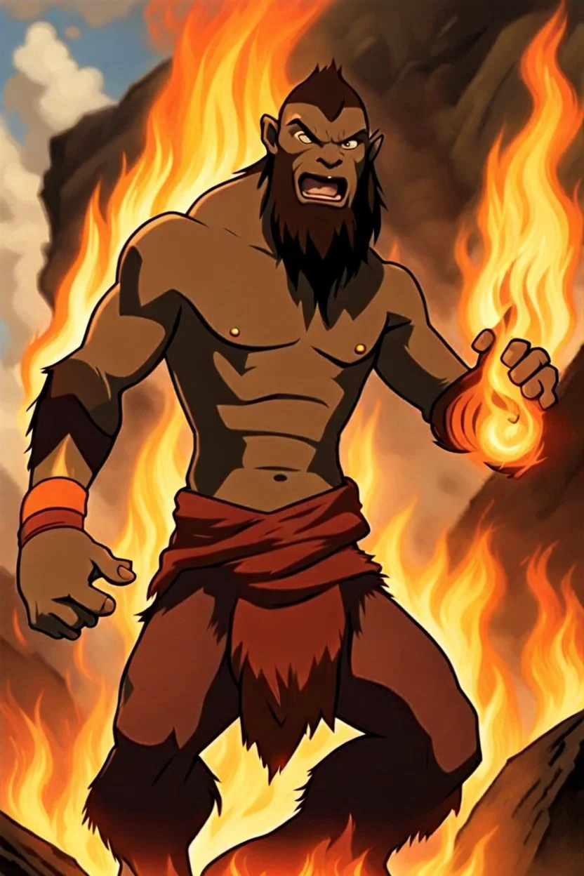 Avatar: The First Firebender, Caveman, Homo Erectus in the Avatar State, ancient, discovery of fire, avatar the last airbender