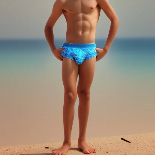 beautiful 12 year old arabic boy with curly hair and light blue eyes speedos