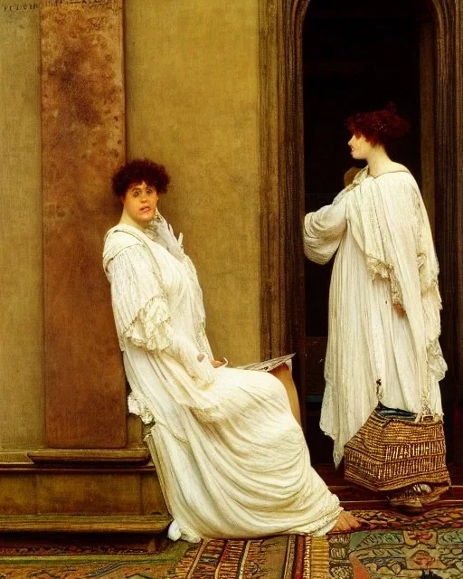 An Alma Tadema painting of three women