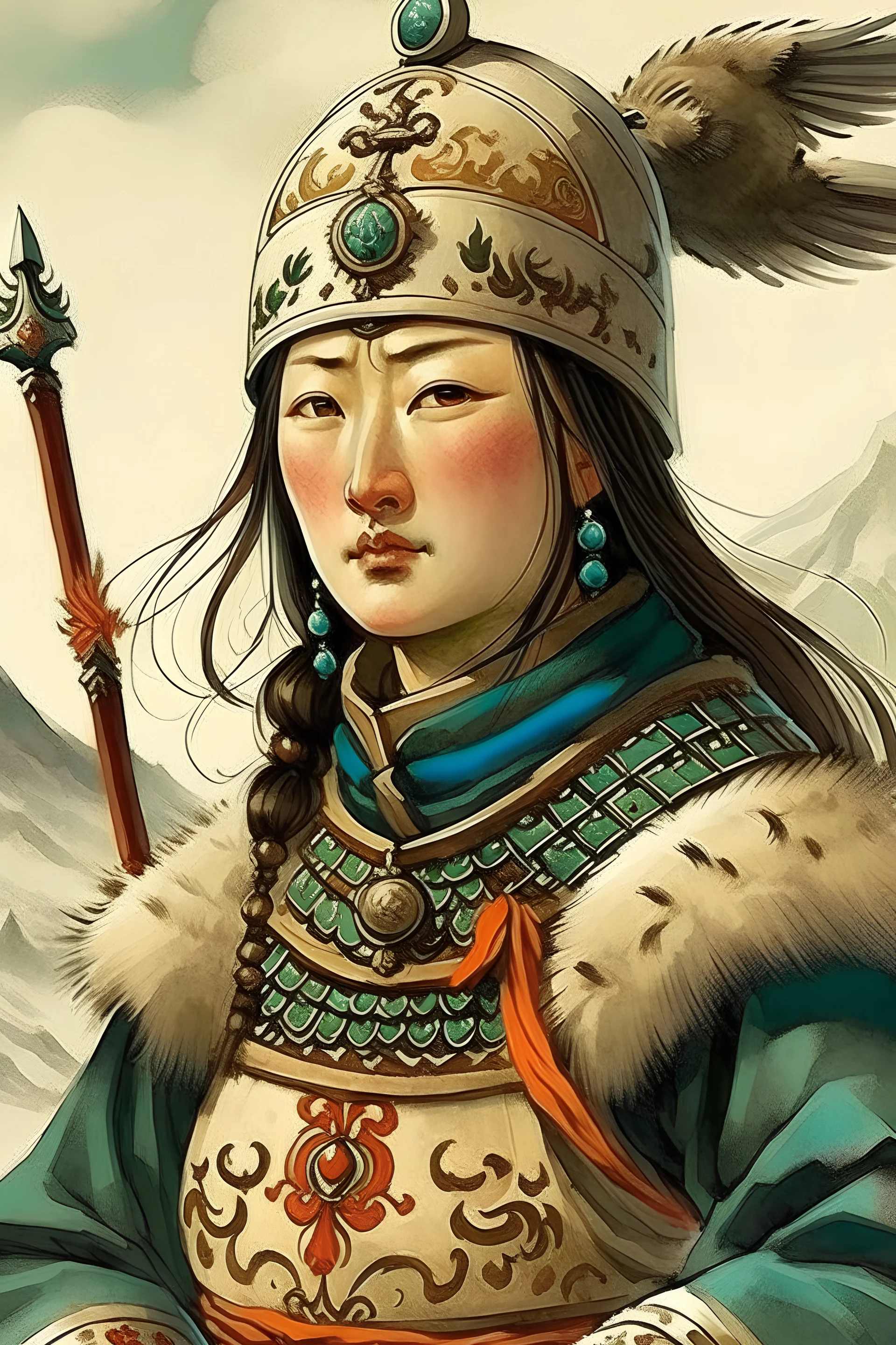 daughter of Genghis Khan. Jochi, the eldest daughter, fearlessly led armies and strategized in epic battles, proving her military mettle.