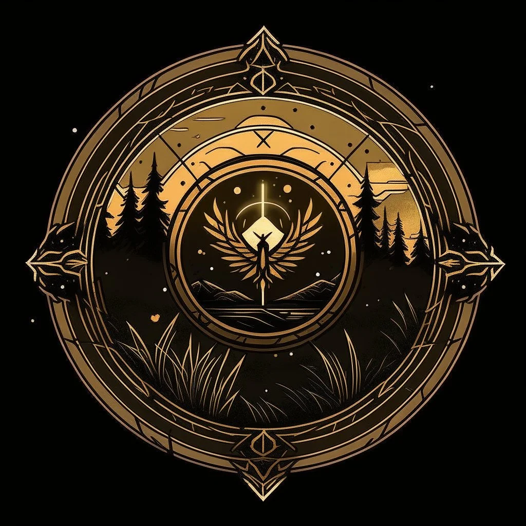 The Last Of Us Fireflies logo but as a medieval circle logo