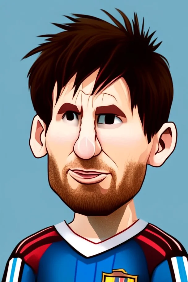 Lionel Messi Footballer cartoon 2d