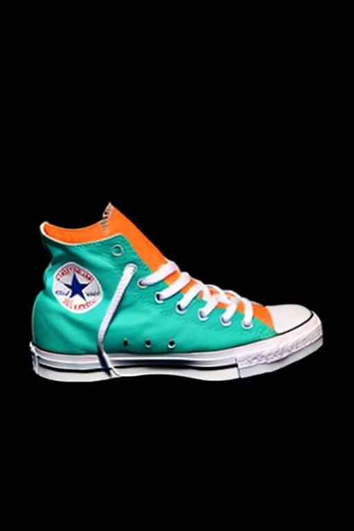 An orange converse sneaker