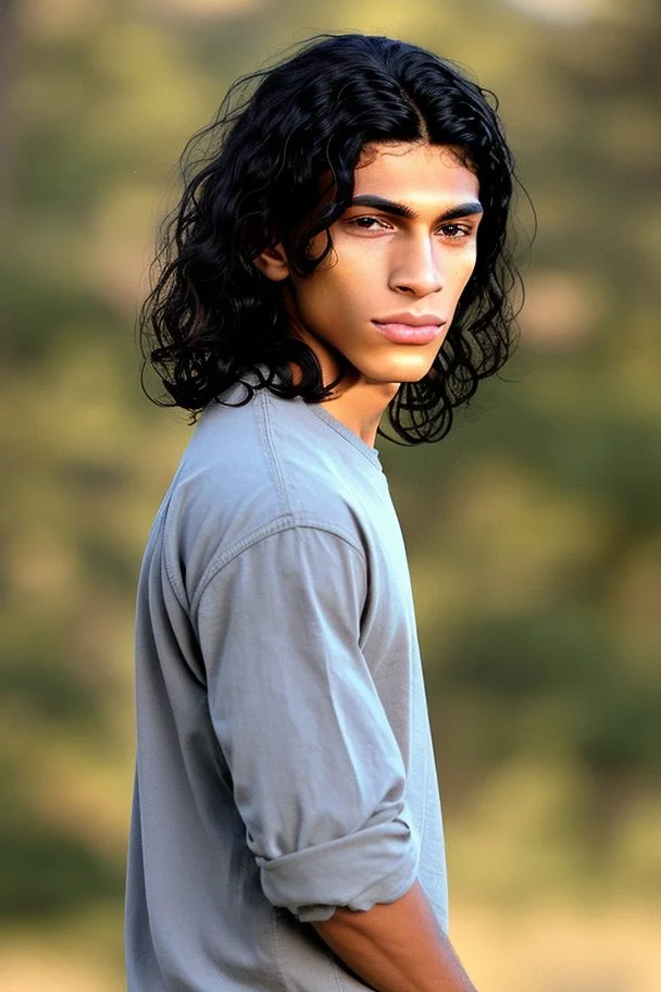 Appearance: Ari has a mixed-race skin tone with a light brown complexion. He has dark hair in a page boy haircut, and his hair length could be somewhere in-between long and short. His face is thin with high cheekbones and dark eyes that are often full of emotion. He stands at around 5 feet 7 inches tall, with a lean build that suggests he doesn't engage in a lot of physical activity. He is of average attractiveness.