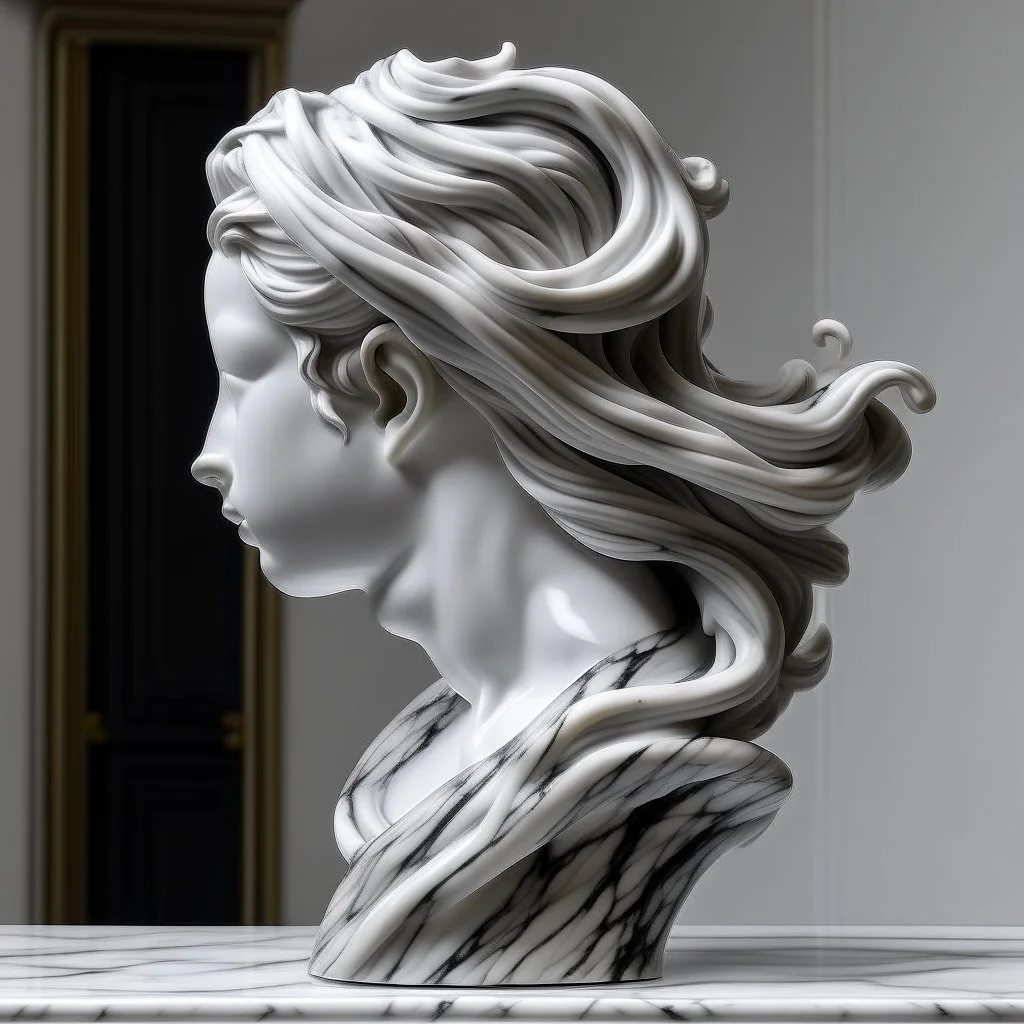 marble sculpted hair